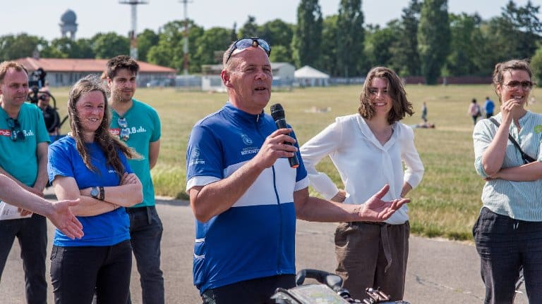 Die Abschiedsrede des Stadtradeln-Botschafters Rainer Fumpfei im Juni 2022